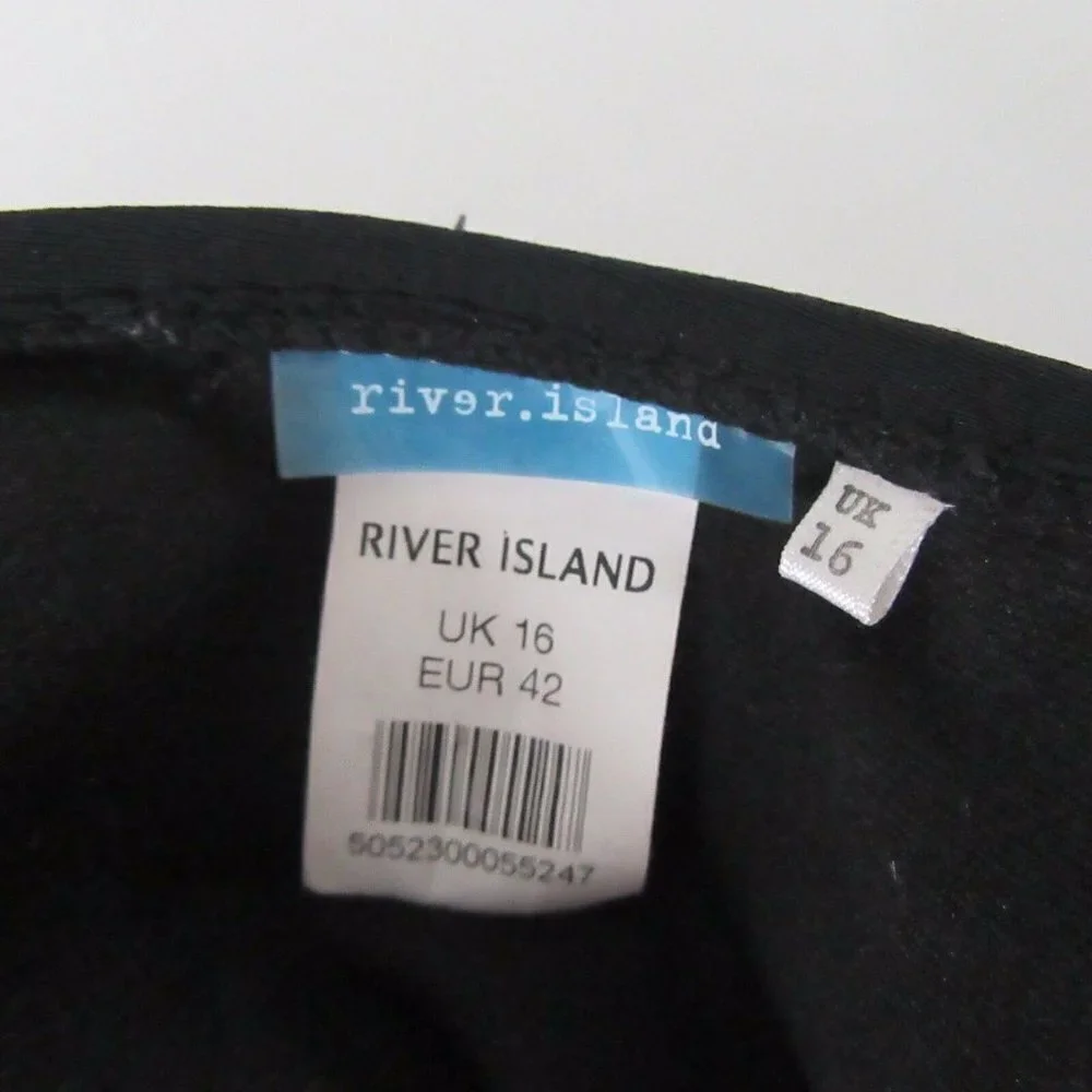 River Island Black Halter Swimsuit Size UK 16